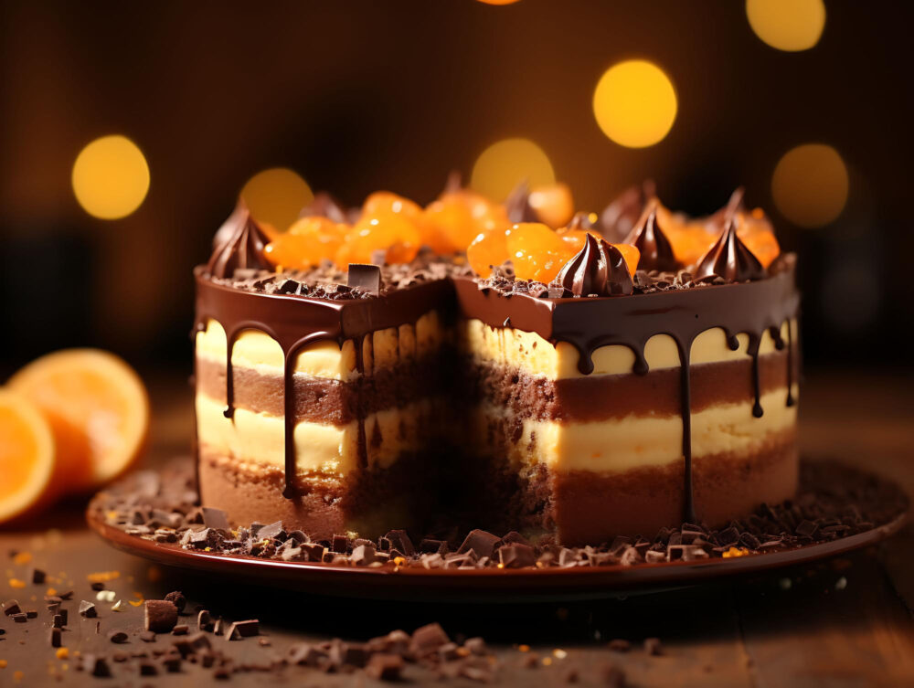 tort ciocolata neagra portocala
